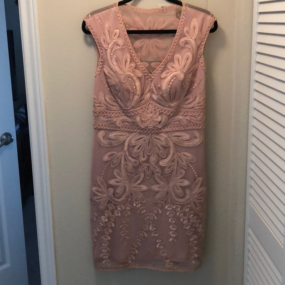 Sue Wong Embroidered Sheath Dress, Size 14